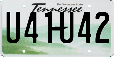TN license plate U41U42