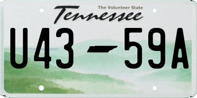 TN license plate U4359A