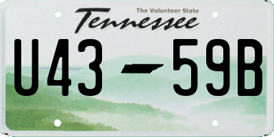 TN license plate U4359B