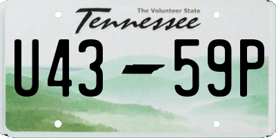 TN license plate U4359P