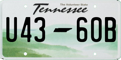 TN license plate U4360B