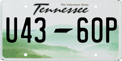 TN license plate U4360P