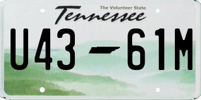 TN license plate U4361M