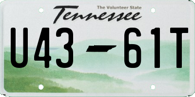 TN license plate U4361T
