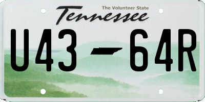 TN license plate U4364R