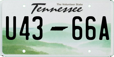 TN license plate U4366A