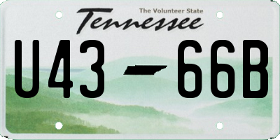 TN license plate U4366B