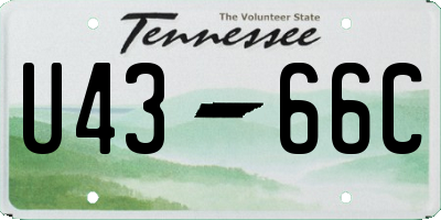 TN license plate U4366C