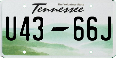 TN license plate U4366J