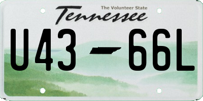 TN license plate U4366L