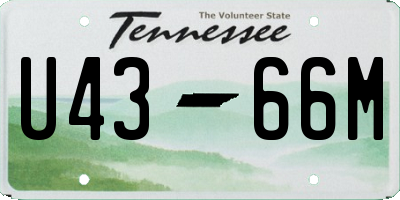 TN license plate U4366M