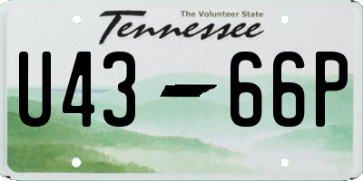 TN license plate U4366P