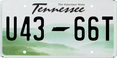 TN license plate U4366T