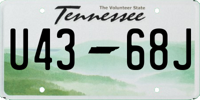 TN license plate U4368J