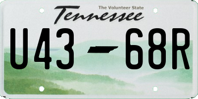 TN license plate U4368R