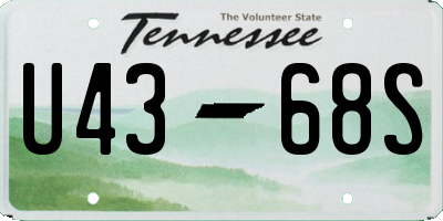 TN license plate U4368S