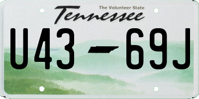 TN license plate U4369J