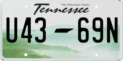 TN license plate U4369N