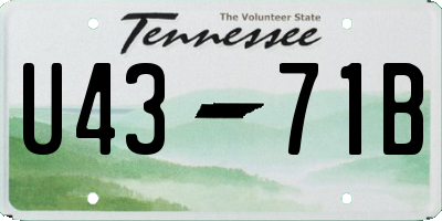 TN license plate U4371B