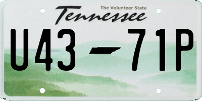 TN license plate U4371P