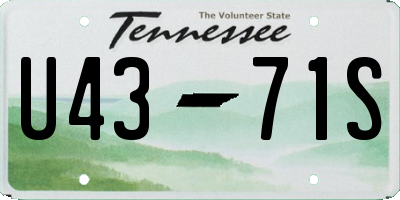 TN license plate U4371S