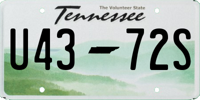 TN license plate U4372S