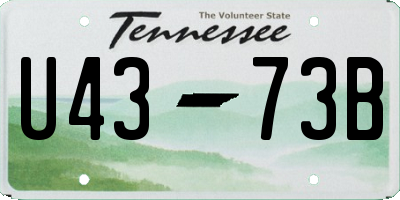 TN license plate U4373B