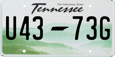 TN license plate U4373G