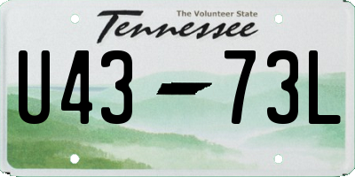 TN license plate U4373L