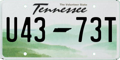 TN license plate U4373T