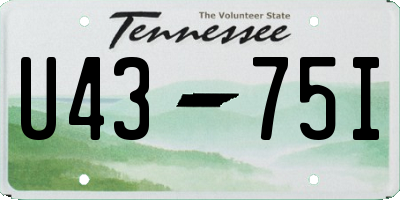 TN license plate U4375I