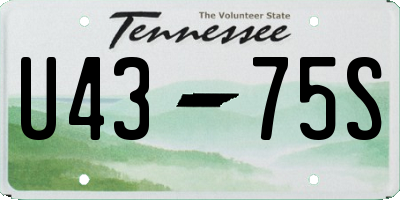 TN license plate U4375S