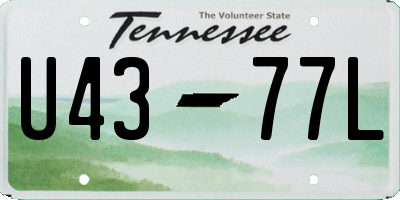 TN license plate U4377L