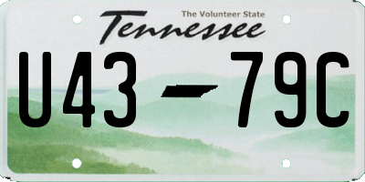 TN license plate U4379C