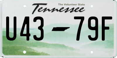 TN license plate U4379F