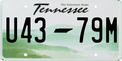 TN license plate U4379M