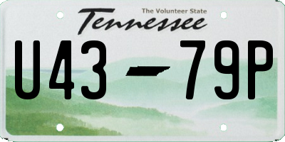 TN license plate U4379P