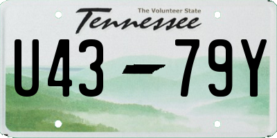 TN license plate U4379Y