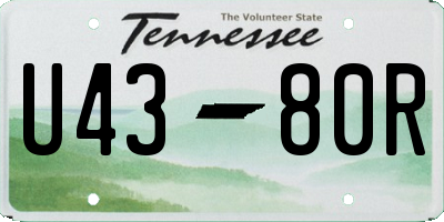 TN license plate U4380R