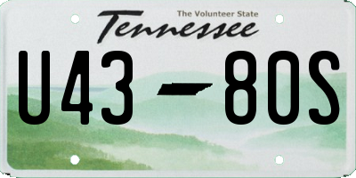 TN license plate U4380S