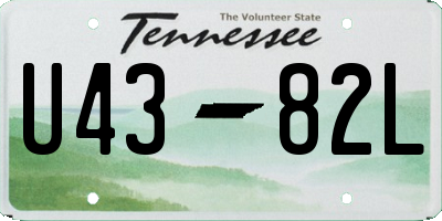 TN license plate U4382L