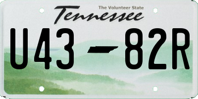 TN license plate U4382R
