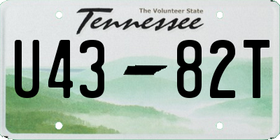 TN license plate U4382T