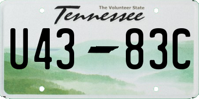 TN license plate U4383C
