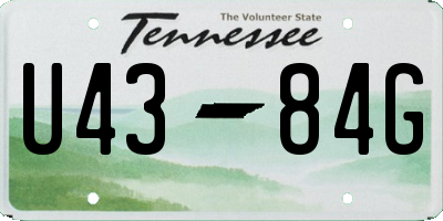 TN license plate U4384G