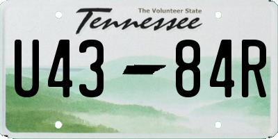 TN license plate U4384R