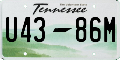 TN license plate U4386M