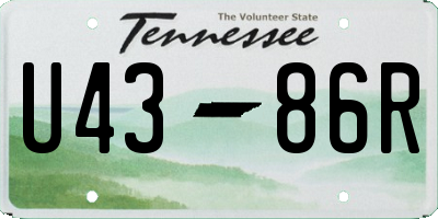 TN license plate U4386R
