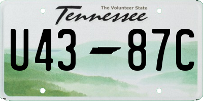 TN license plate U4387C