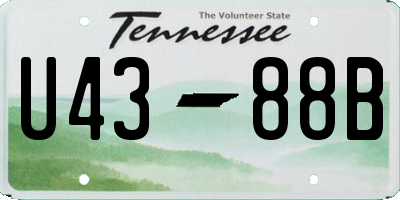 TN license plate U4388B